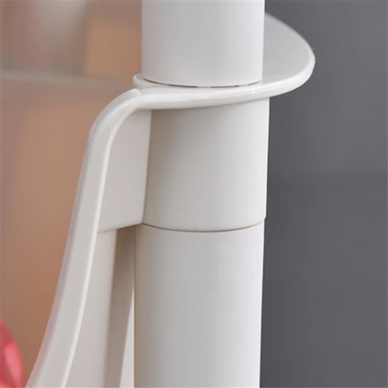 2073 3 Layer Plastic Storage Trolley Kitchen Cart Vegetable Fruit Organizer Rolling Shelf, Medium Size (BPA Free, No FDA Certificate)