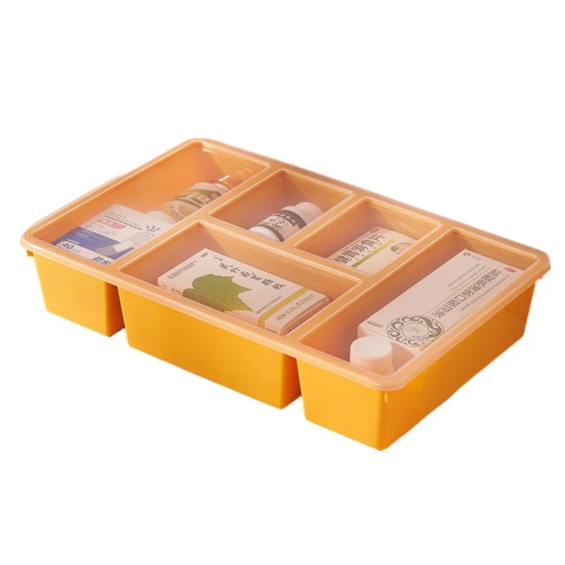 Food Storage Box Kitchen Refrigerator Transparent PP Sealed Organizer Container with Lid (BPA Free, No FDA Certificate) - Yellow