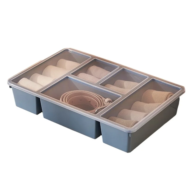 Food Storage Box Kitchen Refrigerator Transparent PP Sealed Organizer Container with Lid (BPA Free, No FDA Certificate) - Blue
