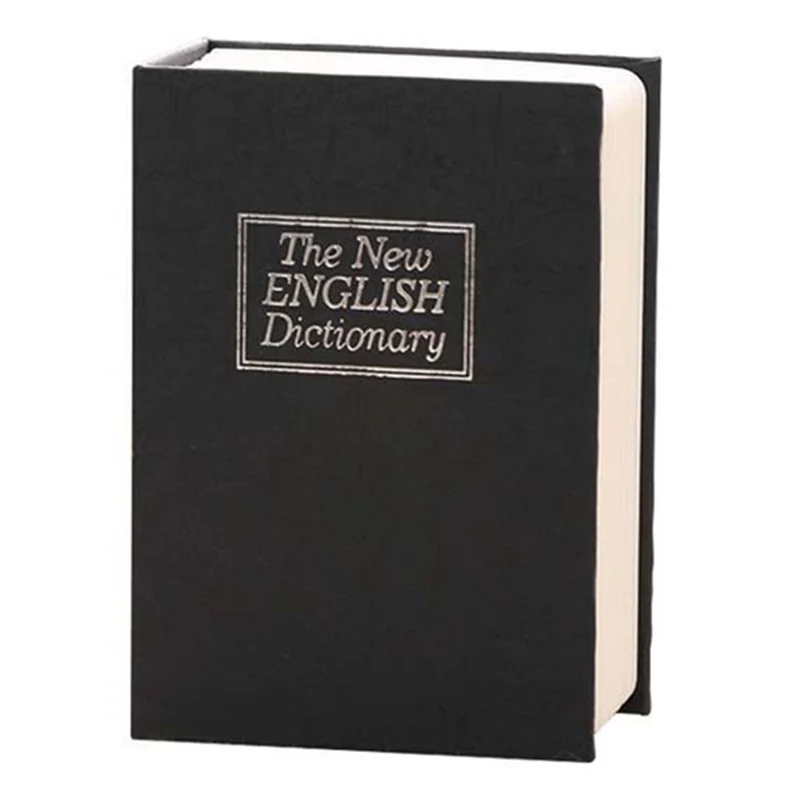 Bulk Purchasing Mini Size Piggy Bank Metal+Plastic Lock Box Book Safe Money Storage Bin with Keys - Black