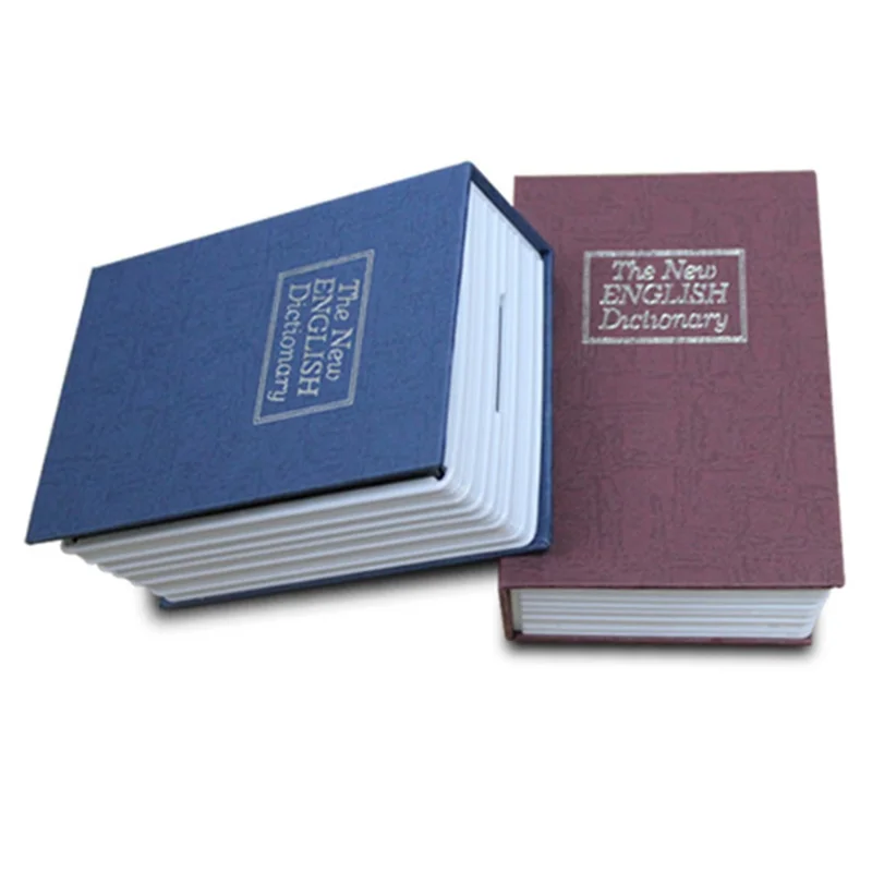 Bulk Purchasing Size L Book Safe Money Storage Bin Metal+Plastic Money Hiding Box with Code Lock - Coffee