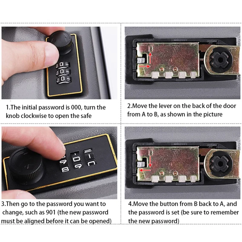 Bulk Purchasing Size L Book Safe Money Storage Bin Metal+Plastic Money Hiding Box with Code Lock - Coffee