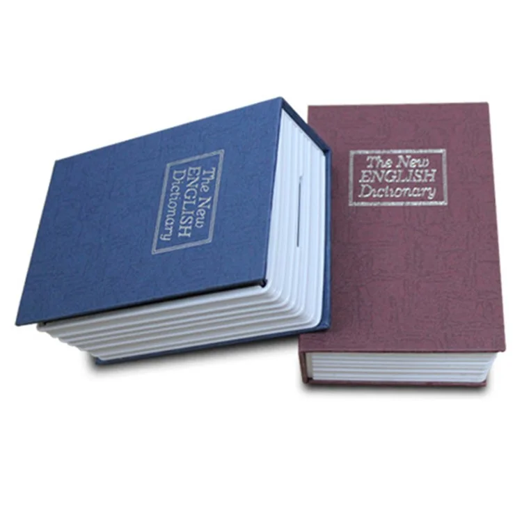 Dimensioni Bulk Buy Size M Box Safe per Denaro Nascosto Libro in Metallo+Plastica Organizzatore di Contanti con Serratura a Codice - Caffè