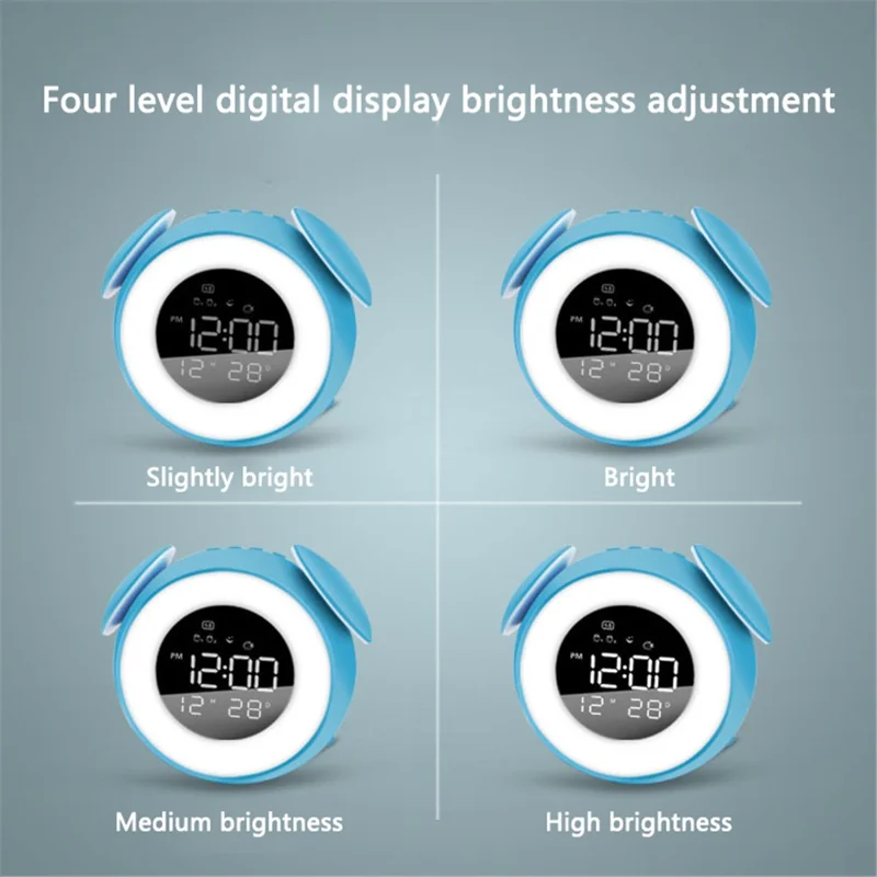 LD908 Alarm Clock Ambient Lamp LED Wake Up Light Night Light with Sunset Simulation - Pink