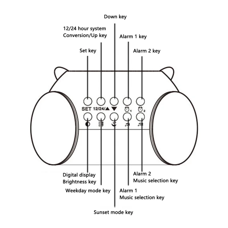 LD908 Alarm Clock Ambient Lamp LED Wake Up Light Night Light with Sunset Simulation - Pink
