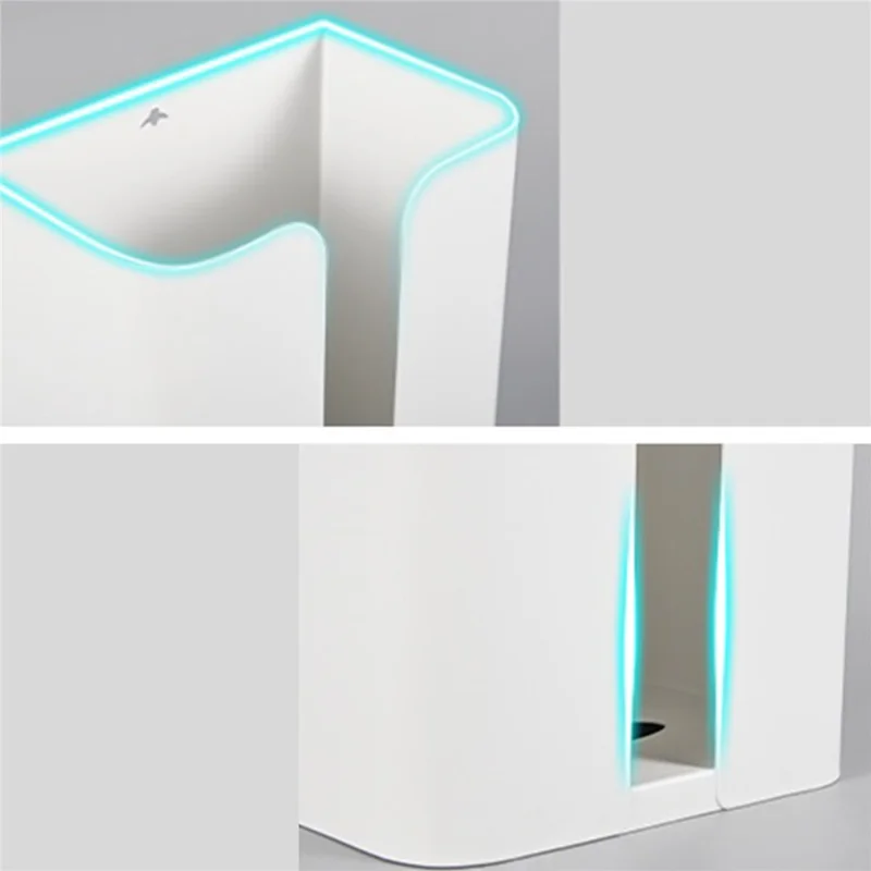 No Drilling Carbon Steel Storage Box Kitchen Tissue Paper Dispenser Holder - White / Bottom Opening
