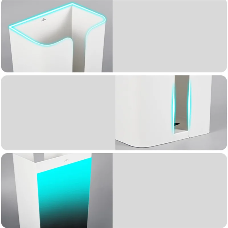 Kitchen Tissue Paper Dispenser Magnetic Carbon Steel Storage Box - White / Bottom Opening