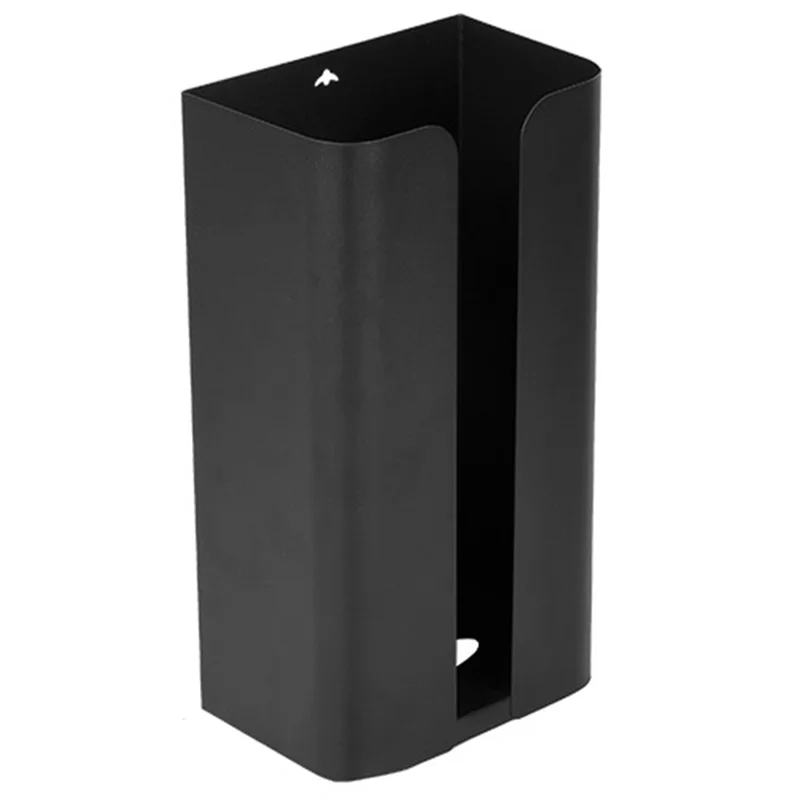 Kitchen Tissue Paper Dispenser Magnetic Carbon Steel Storage Box - Black / Bottom Opening