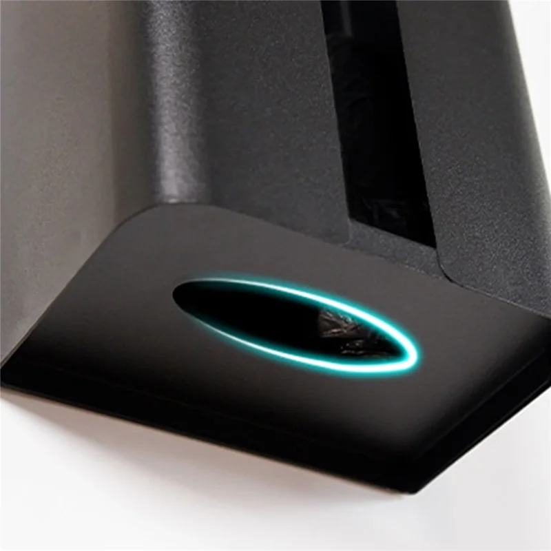Kitchen Tissue Paper Dispenser Magnetic Carbon Steel Storage Box - Black / Bottom Opening