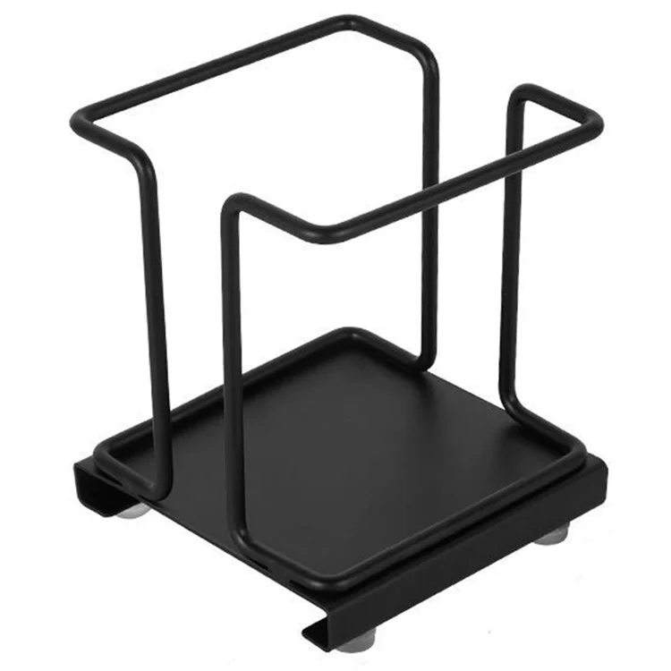 Titanium Steel+PP Desktop Disposable Cup Storage Rack Paper Cup Holder - Nero