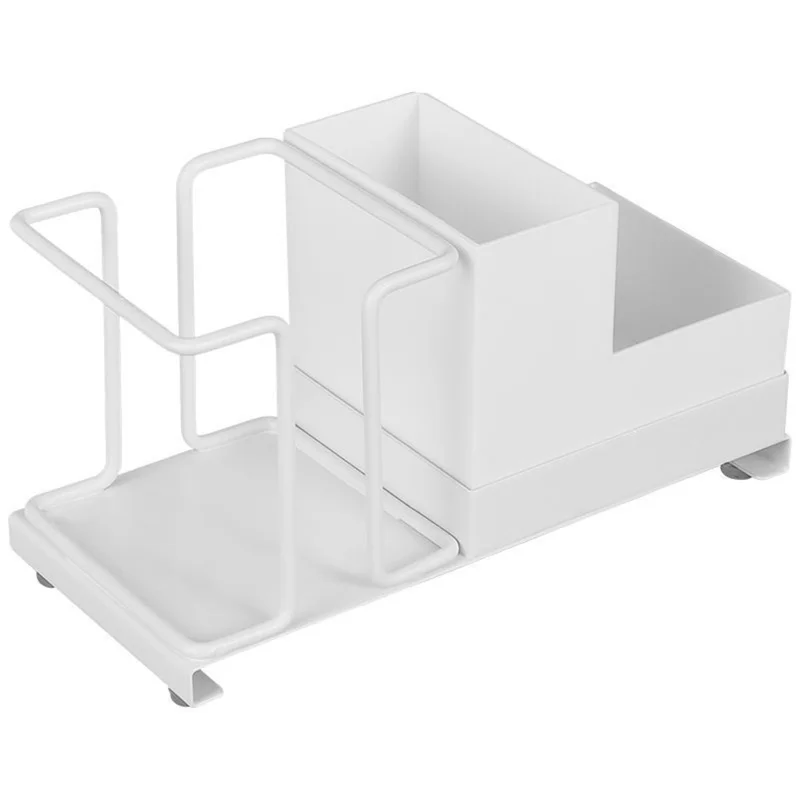 Titanium Steel+PP Desktop Disposable Paper Cup Storage Rack with Coffee Tea Bag Storage Box