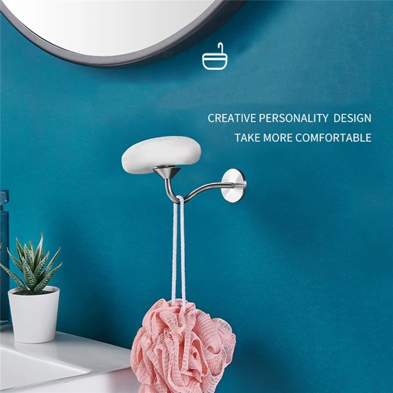 Punch-free Bathroom Wall-Mounted Soap Rack Stainless Steel Magnetic Soap Holder - Adhesive Tape Type