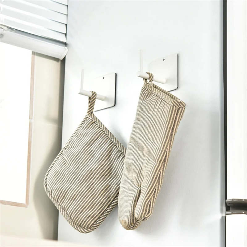 2Pcs Column Shape Carbon Steel Magnetic Hook Kitchen Refrigerator Hanging Hook - Black