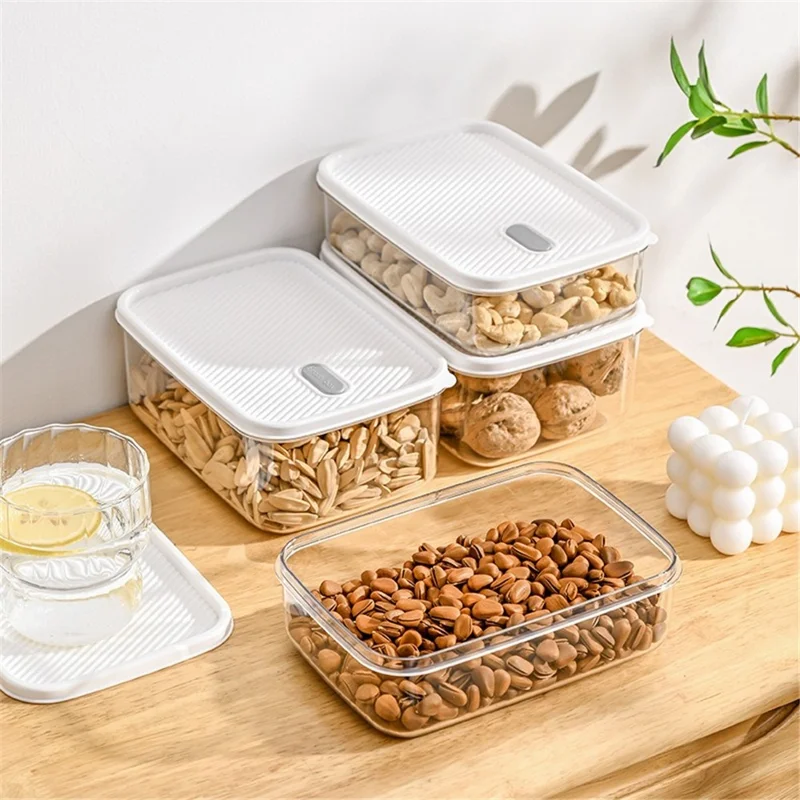 TY-59367 Stackable 7000ml Bins Lid Cover PE+PET Containers Refrigerator Food Organizers (BPA-Free, No FDA)