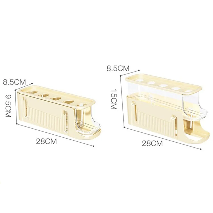 TY-29010 Auto Rolling Design Refrigerator Egg Holder 3-Layer 17 Eggs Container Storage Box (BPA-Free, No FDA) - Giallo