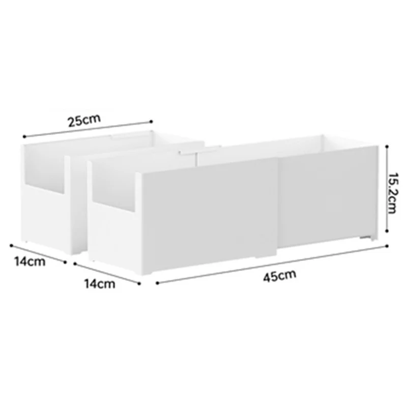 TY-32013 Retractable PS Storage Bins Boxes Containers for Closet Kitchen Pantry