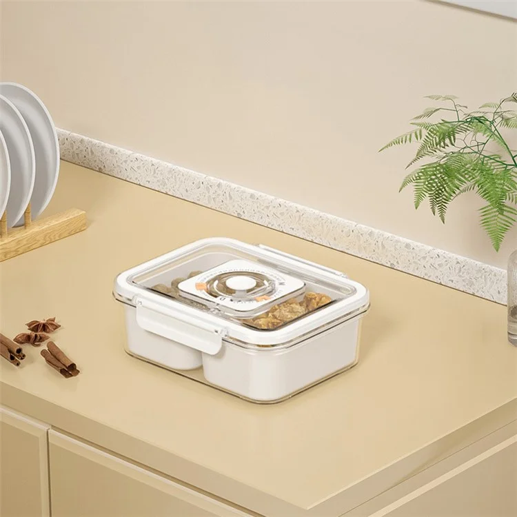 TY-90022 Boîte de rangement hermétique pour aliments avec minuterie, récipient pour épices en PET+PP, taille S (sans BPA, sans homologation FDA)