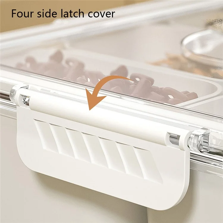 TY-90022 Boîte de rangement hermétique pour aliments avec minuterie, récipient pour épices en PET+PP, taille S (sans BPA, sans homologation FDA)