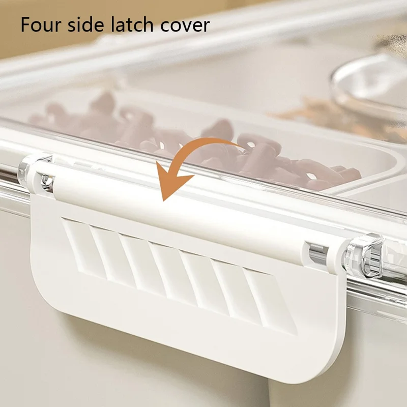 TY-90020 8 Grids Kitchen Spice PET+PP Storage Box with Date Mark Function, Size: L (BPA-Free, No FDA)