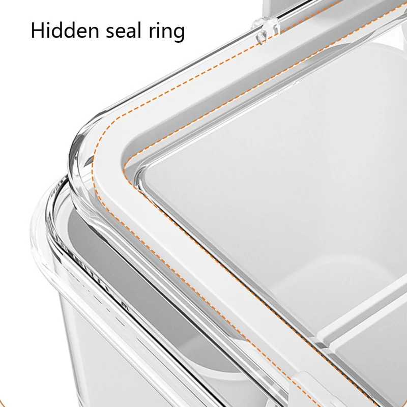 TY-90020 8 Grids Kitchen Spice PET+PP Storage Box with Date Mark Function, Size: L (BPA-Free, No FDA)