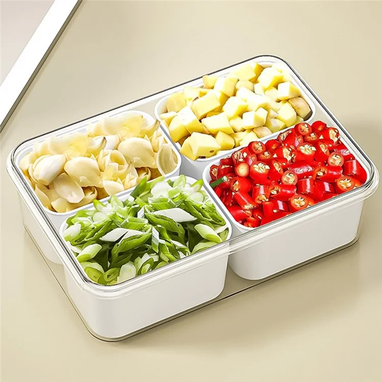 Caja de almacenamiento de alimentos hermética TY-90021 con temporizador 4 rejillas Recipiente de almacenamiento de verduras (sin BPA, NO FDA)