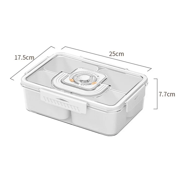 Caja de almacenamiento de alimentos hermética TY-90021 con temporizador 4 rejillas Recipiente de almacenamiento de verduras (sin BPA, NO FDA)