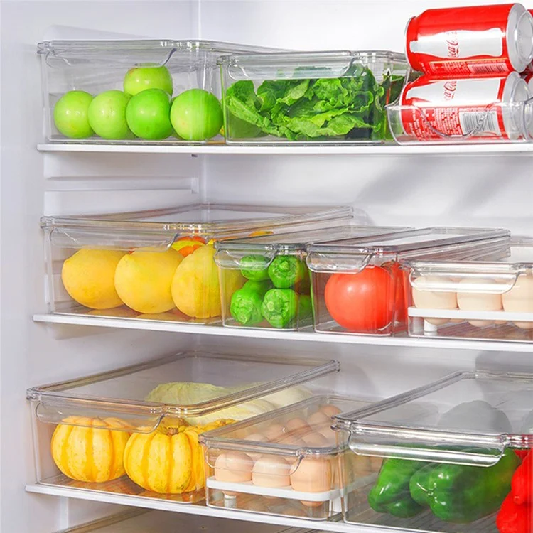 Boîte de rangement hermétique pour fruits TY-9067 pour réfrigérateur avec couvercles, organisateur de réfrigérateur (sans BPA, PAS D'APPROBATION DE LA FDA)