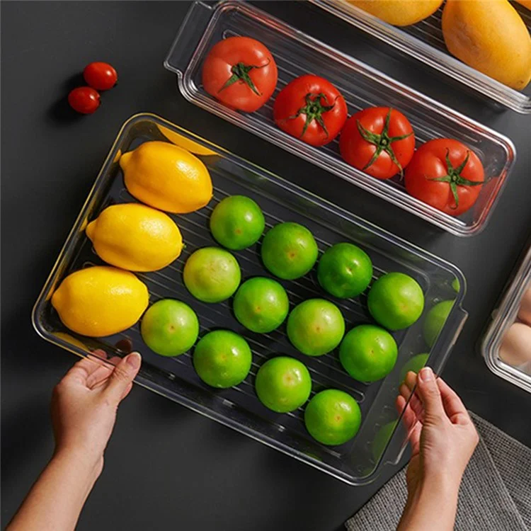 Boîte de rangement hermétique pour fruits TY-9067 pour réfrigérateur avec couvercles, organisateur de réfrigérateur (sans BPA, PAS D'APPROBATION DE LA FDA)