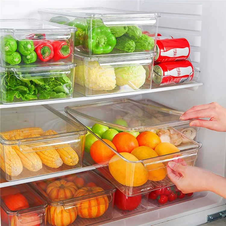 Boîte de rangement hermétique pour fruits TY-9067 pour réfrigérateur avec couvercles, organisateur de réfrigérateur (sans BPA, PAS D'APPROBATION DE LA FDA)