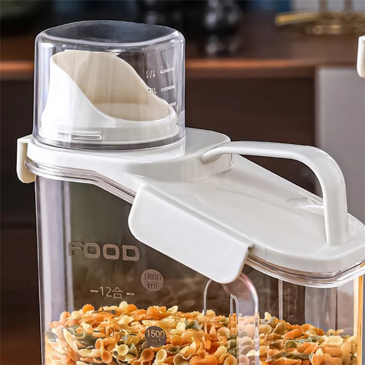 TY-29004 Taille L Boîte de rangement hermétique pour aliments à grande capacité pour l'organisation de la cuisine (sans certification FDA, sans BPA) - Blanc
