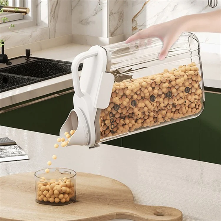 TY-29004 Taille L Boîte de rangement hermétique pour aliments à grande capacité pour l'organisation de la cuisine (sans certification FDA, sans BPA) - Blanc