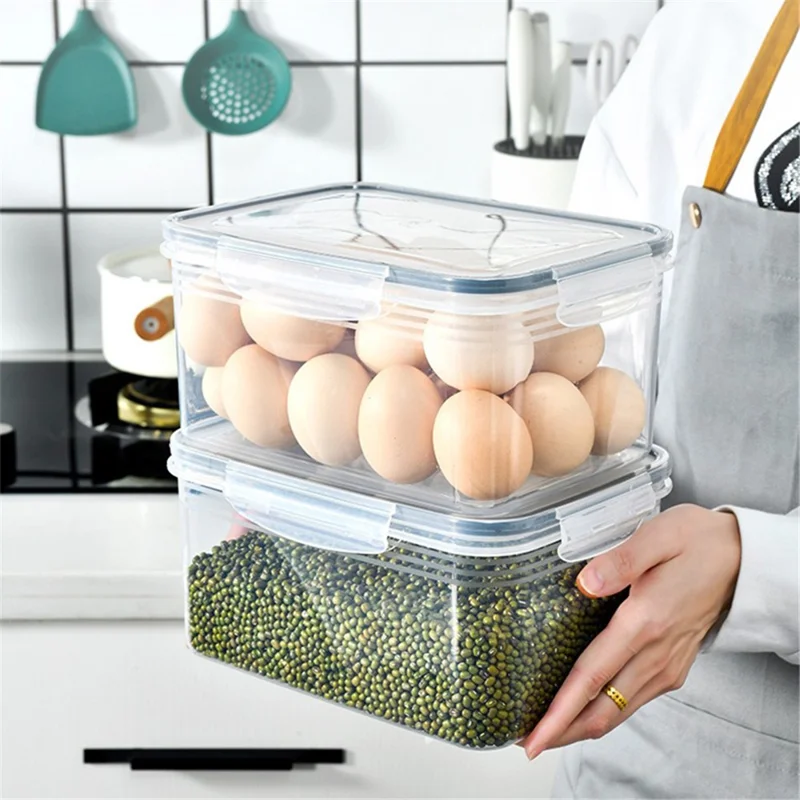 TY-30001 850ML Refrigerator Food Organizer Clear PP Container Bin Basket (BPA-Free, No FDA)