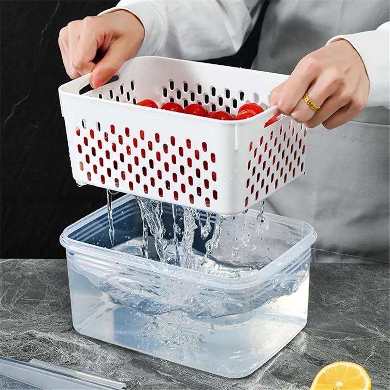 TY-30001 850ML Refrigerator Food Organizer Clear PP Container Bin Basket (BPA-Free, No FDA)