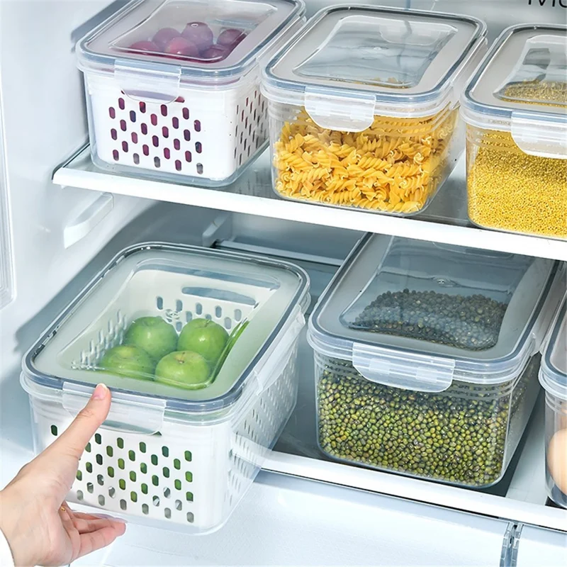 TY-30001 850ML Refrigerator Food Organizer Clear PP Container Bin Basket (BPA-Free, No FDA)