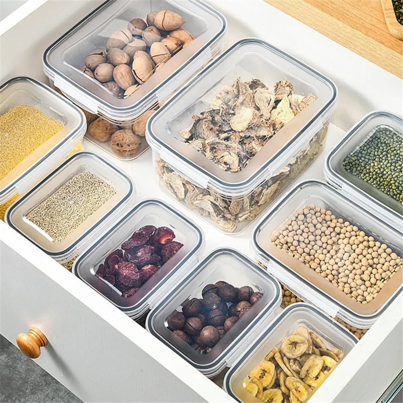 TY-30002 1750ML Clear PP Refrigerator Food Organizer Container Bin with Basket (BPA-Free, No FDA)