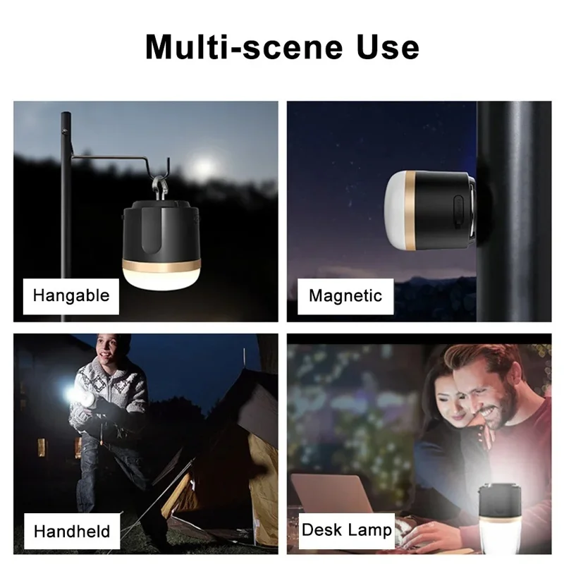 M0 IP65 Waterproof Outdoor Emergency Light Multifunctional Rechargeable Camping Lantern - White