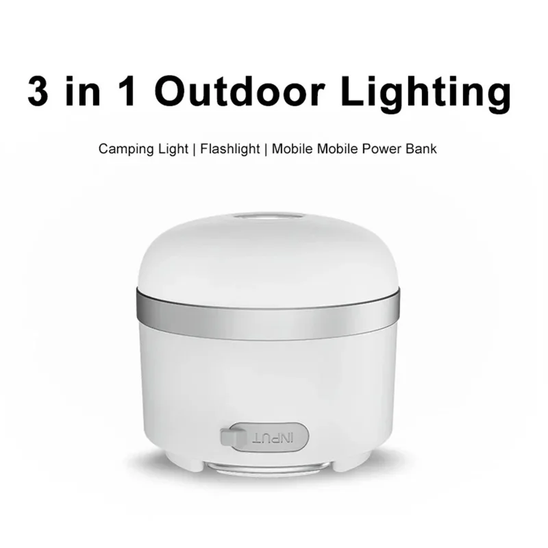 M0 IP65 Waterproof Outdoor Emergency Light Multifunctional Rechargeable Camping Lantern - White