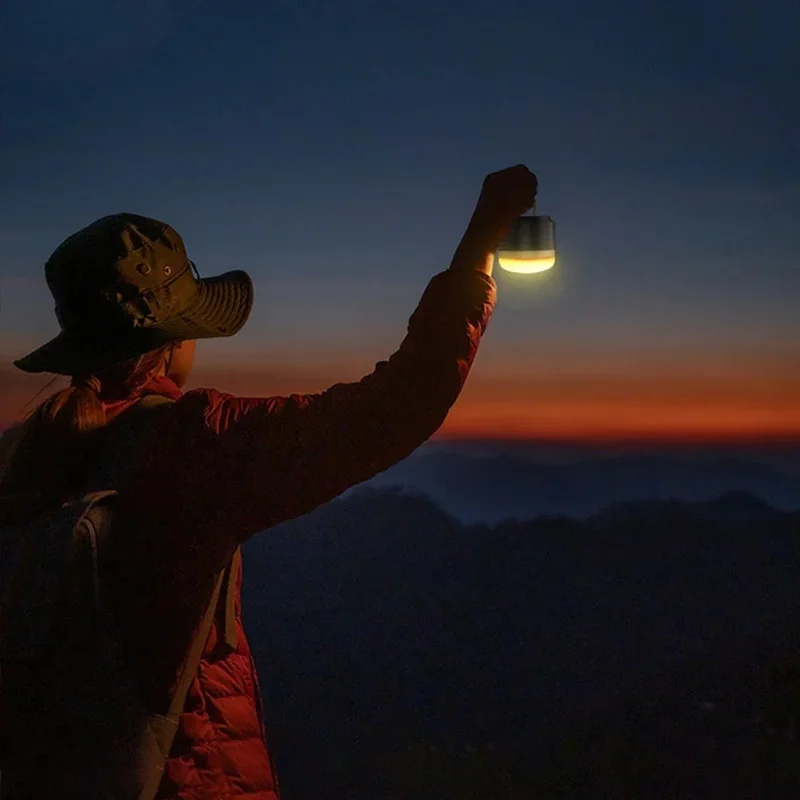 Style M IP65 Waterproof RGB Atmosphere Light LED Camping Lantern with Power Bank Function