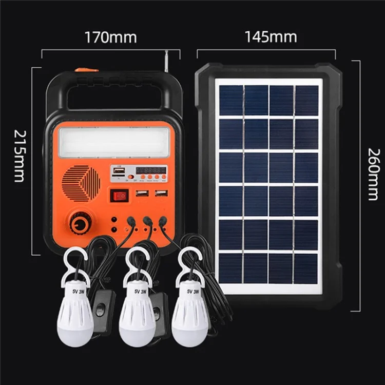 YC-T02 Standard Version Solar Multifunctional Lighting System Outdoor Camping Stall Light Power Bank Bright Flashlight