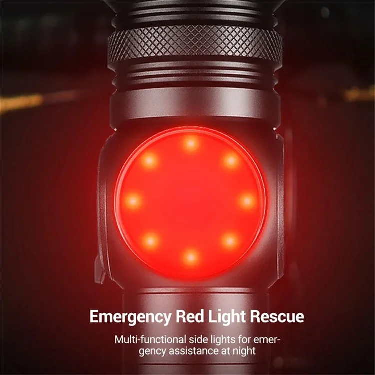 PM10TG Torcia Zoom di Zoom IPX4 Emergency Outdoor Emergency Con Luce Laterale Della Pannocchia, Con Batteria 21700
