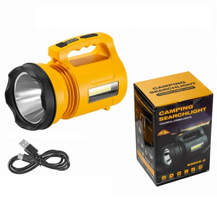 Lampe de poche portative RGB W5205-2 Outdoor Cycling High Bright P50 LED - Jaune