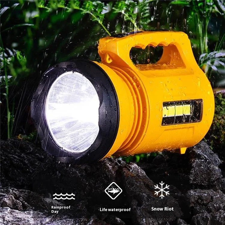 Lampe de poche portative RGB W5205-2 Outdoor Cycling High Bright P50 LED - Jaune