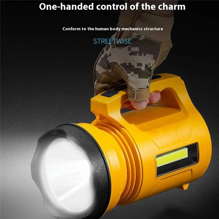 Lampe de poche portative RGB W5205-2 Outdoor Cycling High Bright P50 LED - Jaune