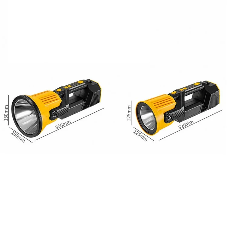 Lanterna de mão rotativa com cabeça solar alimentada P50, luz de acampamento RGB - W5208 / Tamanho S: