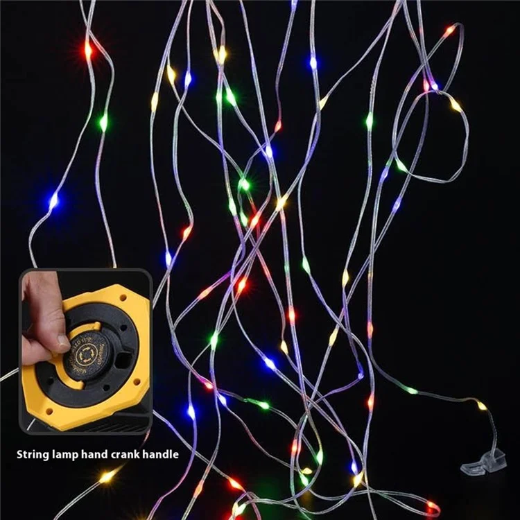 Lanterna de mão rotativa com cabeça solar alimentada P50, luz de acampamento RGB - W5208 / Tamanho S: