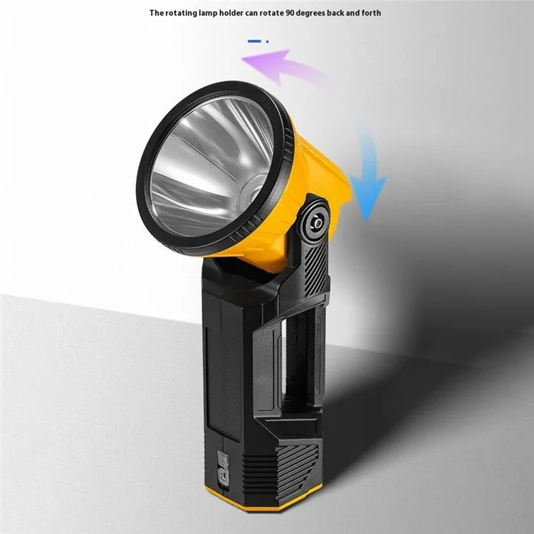 Lanterna de mão rotativa com cabeça solar alimentada P50, luz de acampamento RGB - W5208 / Tamanho S: