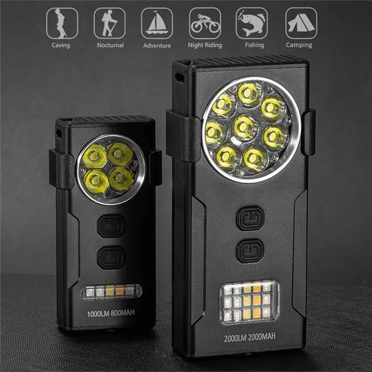 D85 Mini Luz de Trabalho Magnética de 2000 Lúmens com Clipe Destacável e Lâmpada de Advertência Intermitente