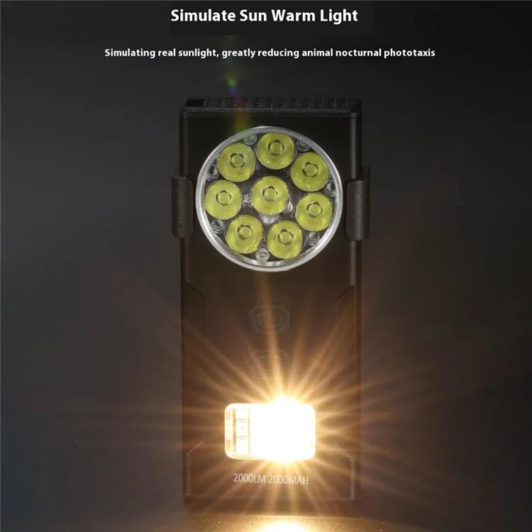 D85 Mini Luz de Trabalho Magnética de 2000 Lúmens com Clipe Destacável e Lâmpada de Advertência Intermitente