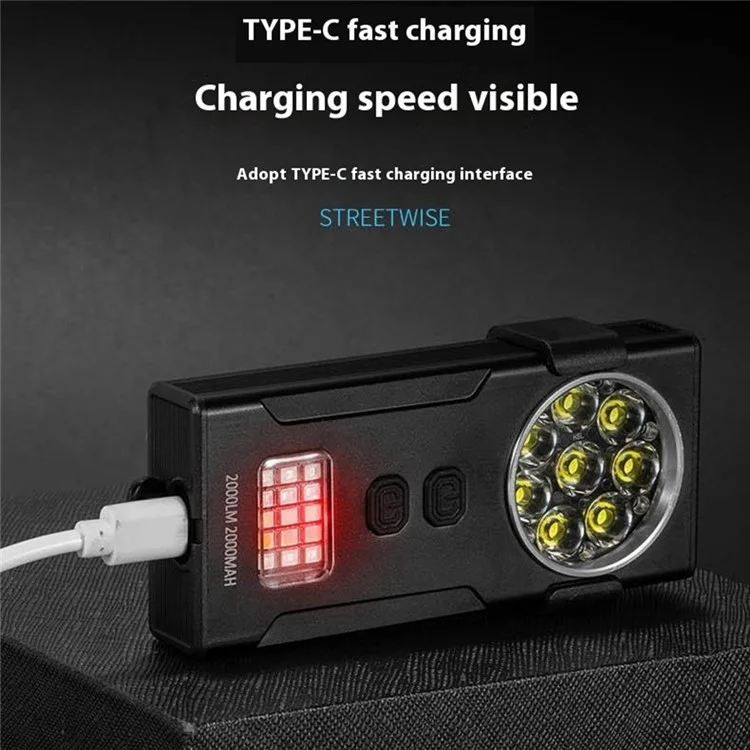 D85 Mini Luz de Trabalho Magnética de 2000 Lúmens com Clipe Destacável e Lâmpada de Advertência Intermitente