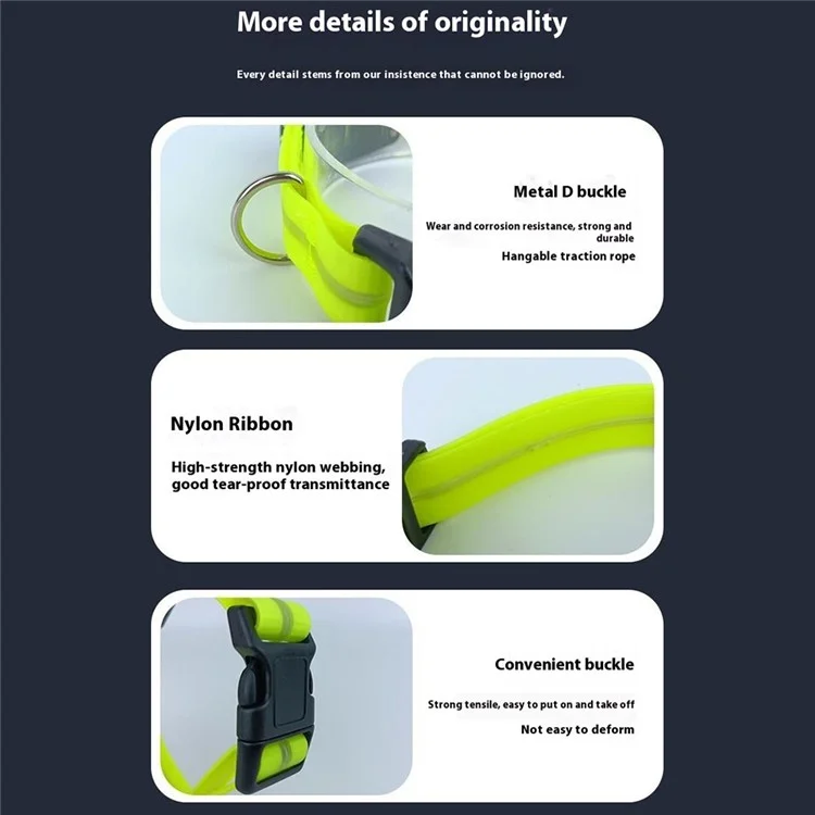 For AirTag Tracker Luminous Pet Collar Set with Silicone Case, Bell, Screen Protectors (M Size) - Yellow